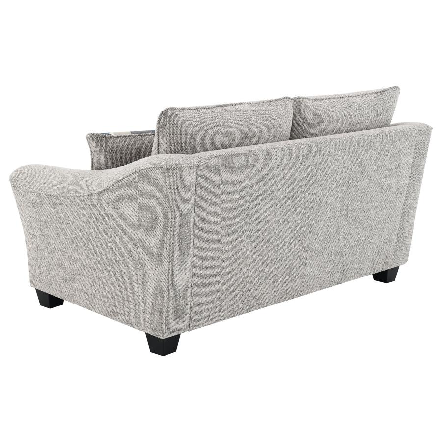 Tomkins Boucle Upholstered Loveseat Light Grey view 6
