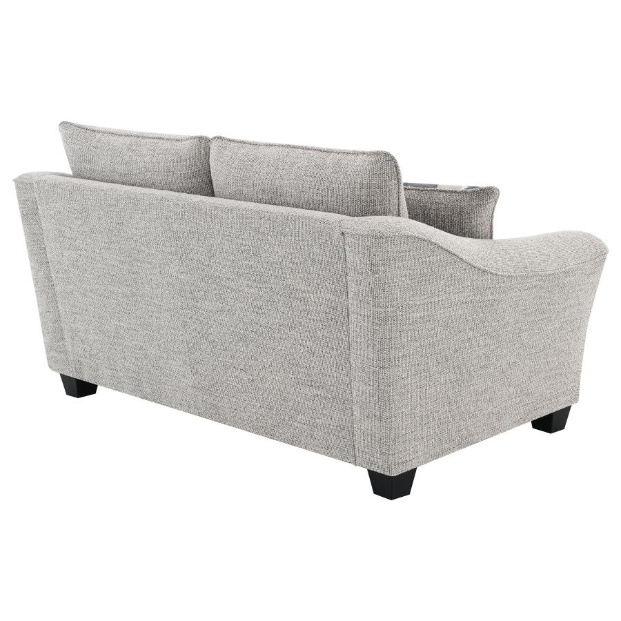 Tomkins Boucle Upholstered Loveseat Light Grey view 7