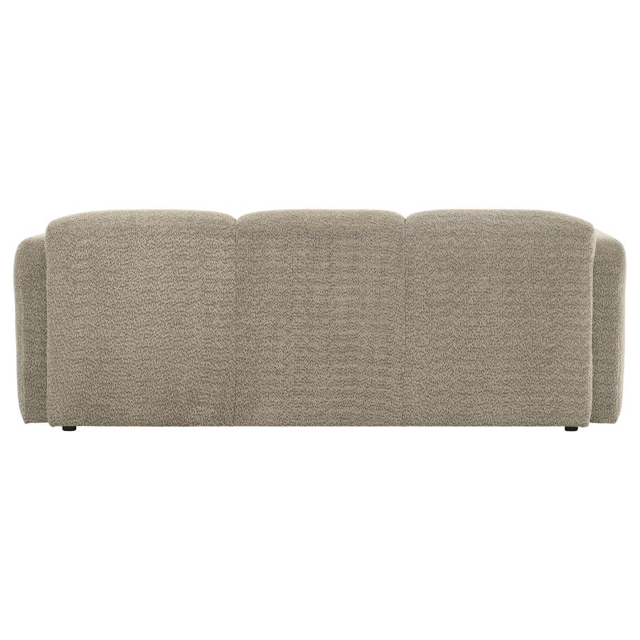 Dorset Fabric Upholstered Round Track Arm Sofa Brown view 7