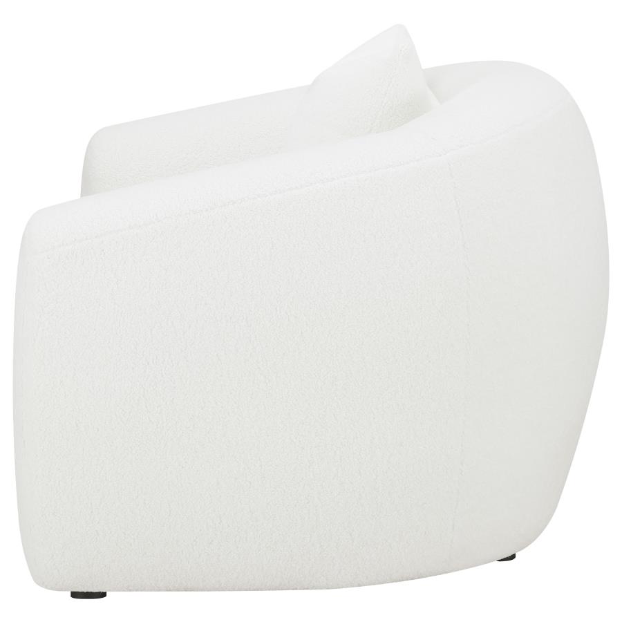 Isabella Faux Sheepskin Upholstered Accent Chair Natural view 5