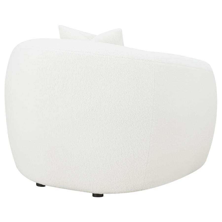 Isabella Faux Sheepskin Upholstered Accent Chair Natural view 7