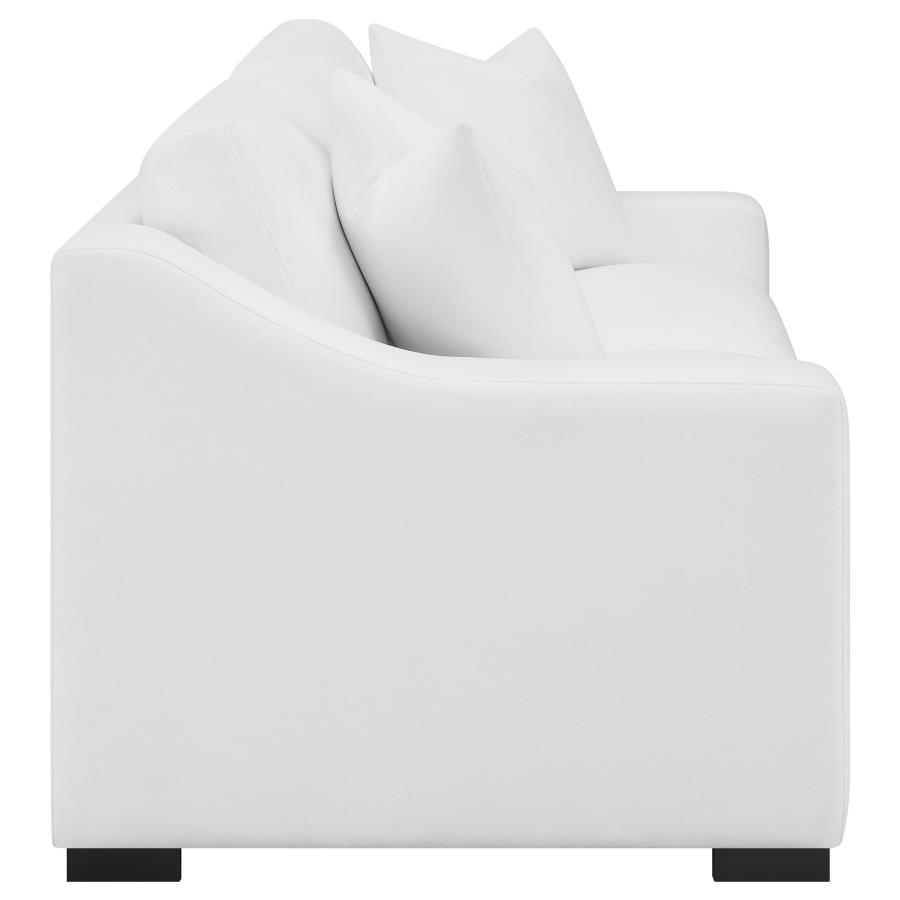 Ashlyn 2-piece Upholstered Sloped Arm Sofa Set White view 6