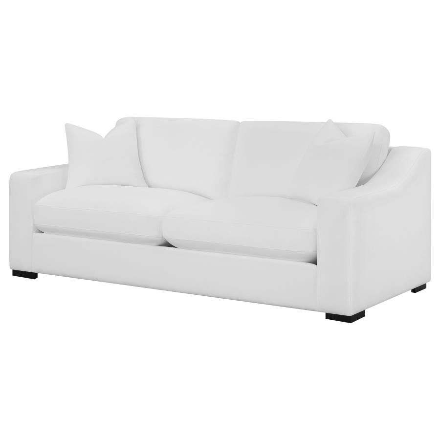 Ashlyn Upholstered Sloped Arm Sofa White view 4
