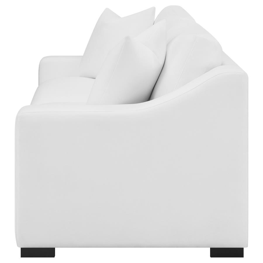 Ashlyn Upholstered Sloped Arm Sofa White view 5