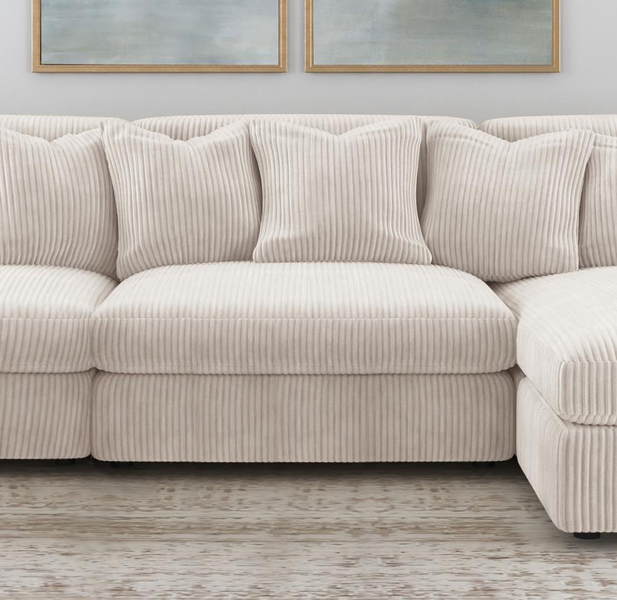 Blaine Upholstered Armless Chair Sand view 2