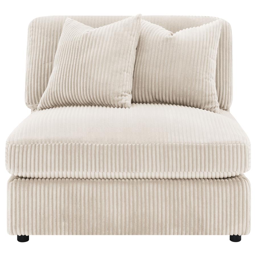 Blaine Upholstered Armless Chair Sand view 3