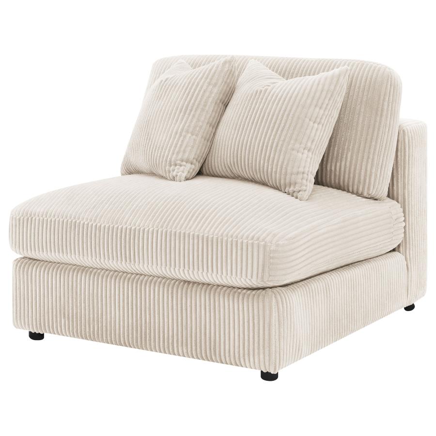 Blaine Upholstered Armless Chair Sand view 4
