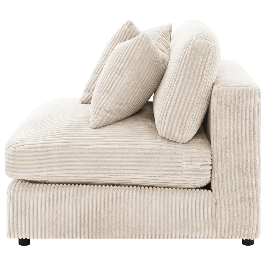 Blaine Upholstered Armless Chair Sand view 5