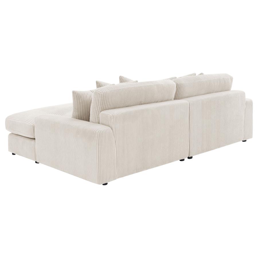 Blaine Upholstered Reversible Chaise Sectional Sofa Sand view 6