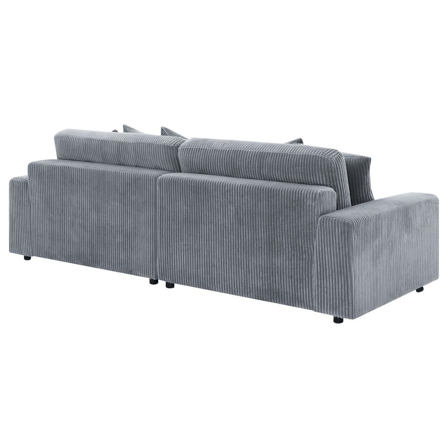 Blaine Upholstered Reversible Chaise Sectional Sofa Fog view 7