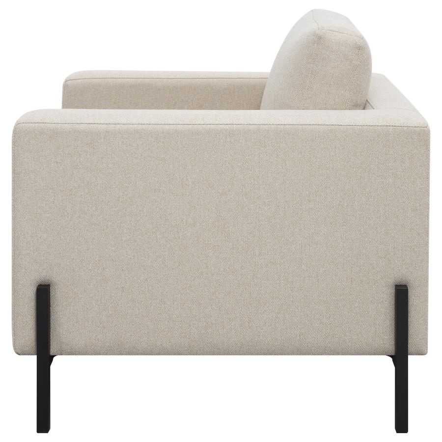 Tilly Upholstered Track Arm Accent Chair Oatmeal view 5