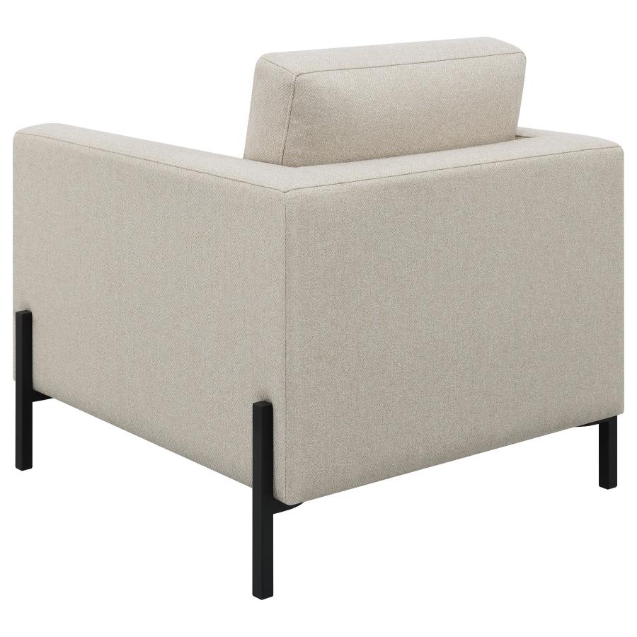 Tilly Upholstered Track Arm Accent Chair Oatmeal view 6