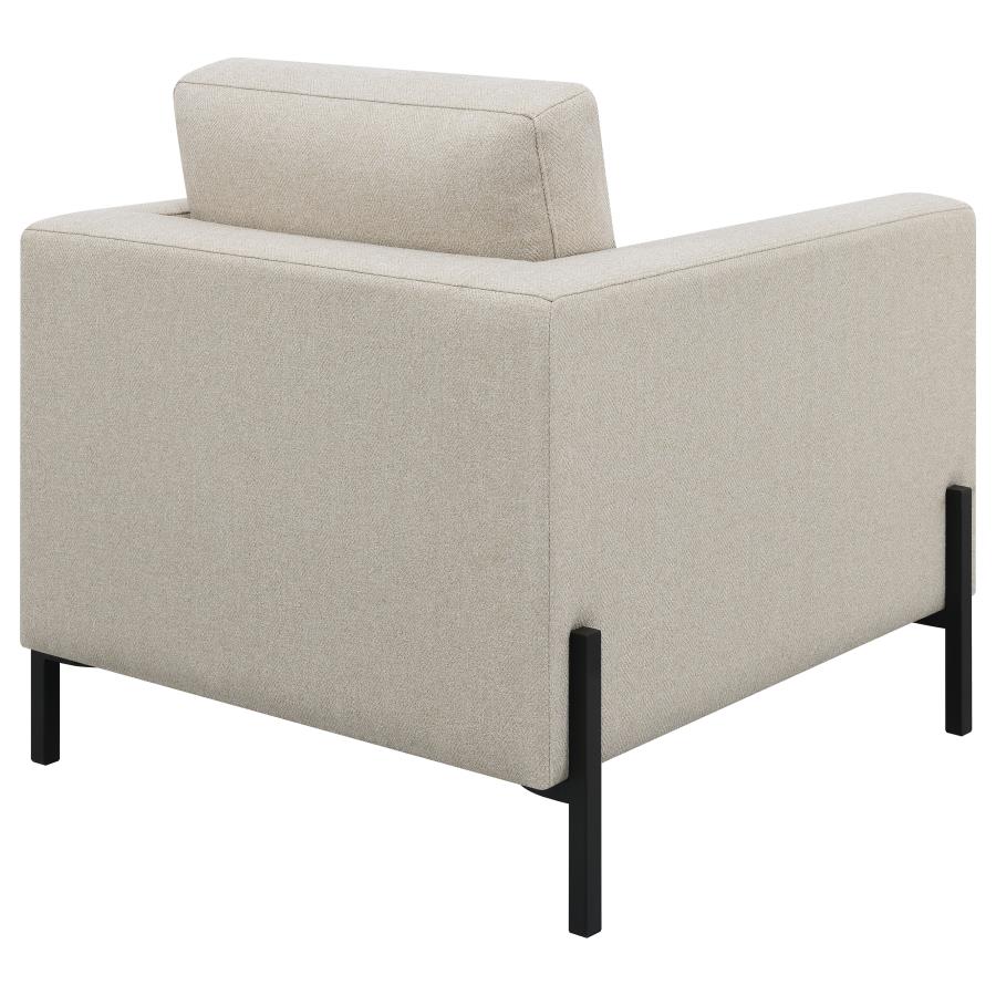 Tilly Upholstered Track Arm Accent Chair Oatmeal view 7
