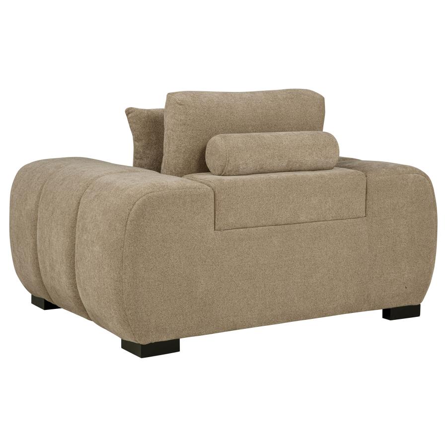 Octavia Upholstered Track Arm Accent Chair Camel view 4