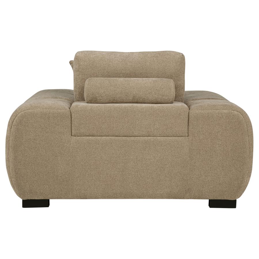 Octavia Upholstered Track Arm Accent Chair Camel view 5