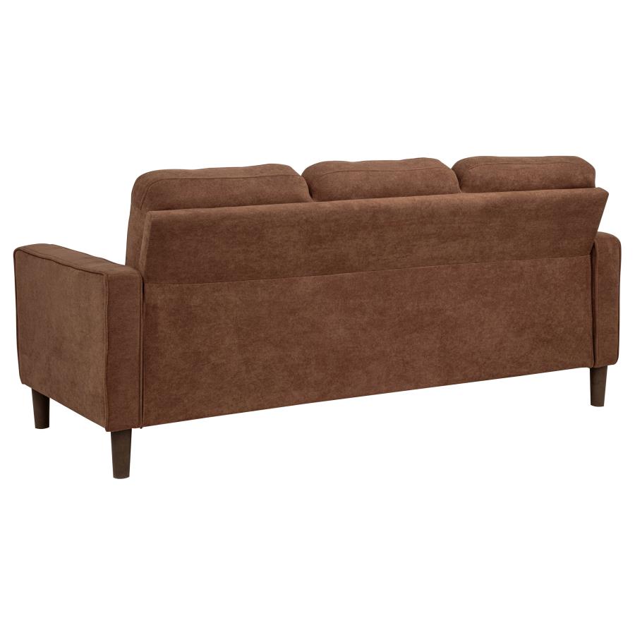 Bowen II 2-piece Fabric Upholstered Track Arm Sofa Set Rust view 5