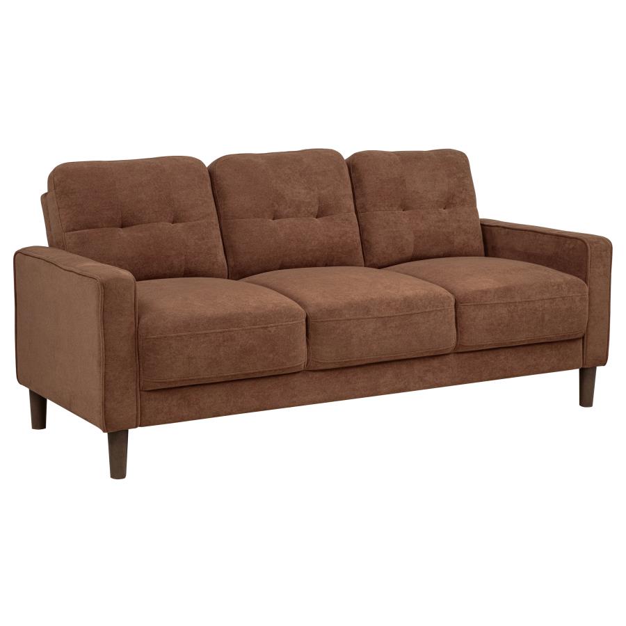 Bowen II 3-piece Fabric Upholstered Track Arm Sofa Set Rust view 3