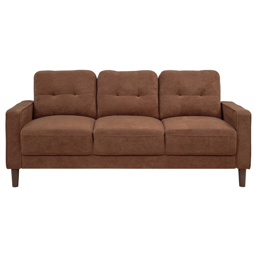 Bowen II 3-piece Fabric Upholstered Track Arm Sofa Set Rust view 4