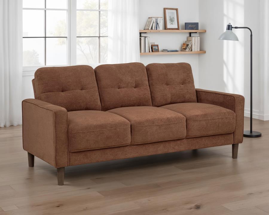Bowen II Fabric Upholstered Track Arm Sofa Rust view 2