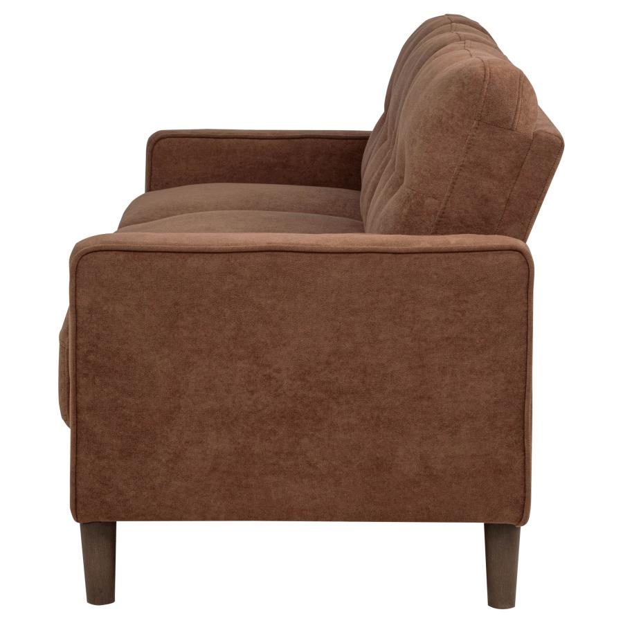 Bowen II Fabric Upholstered Track Arm Sofa Rust view 5
