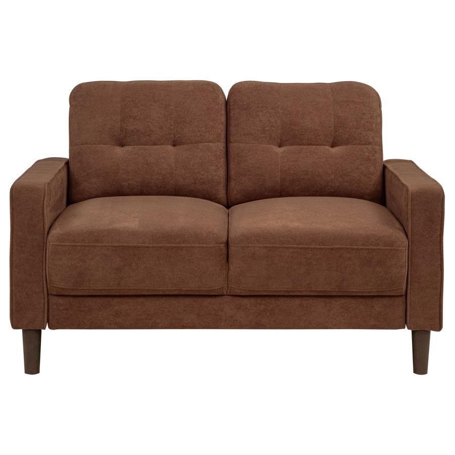 Bowen II Fabric Upholstered Track Arm Loveseat Rust view 3