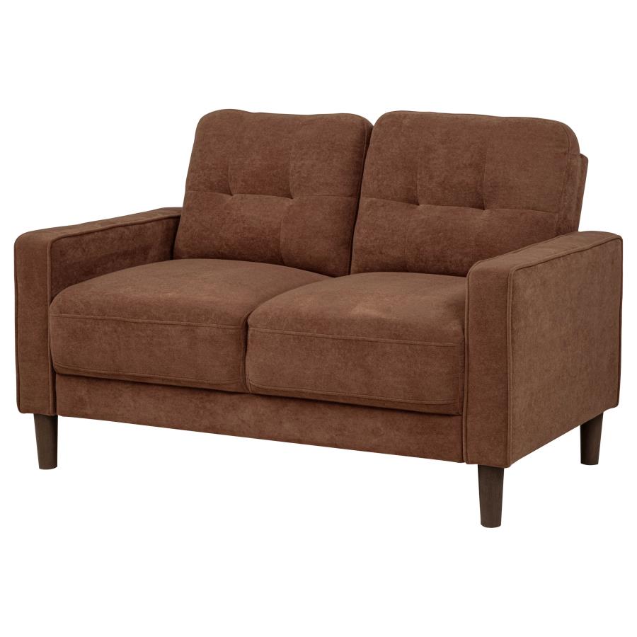 Bowen II Fabric Upholstered Track Arm Loveseat Rust view 4