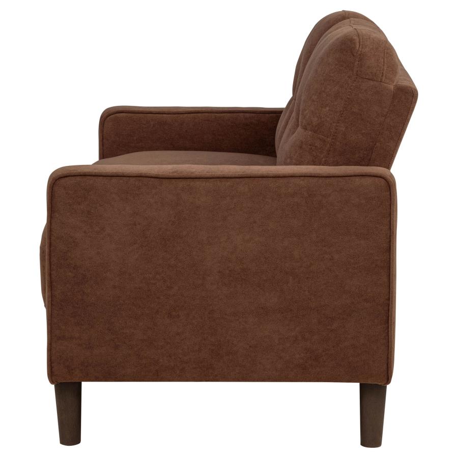 Bowen II Fabric Upholstered Track Arm Loveseat Rust view 5