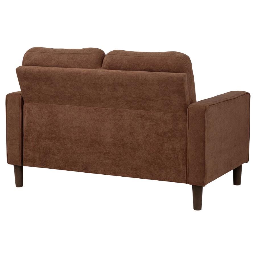 Bowen II Fabric Upholstered Track Arm Loveseat Rust view 7