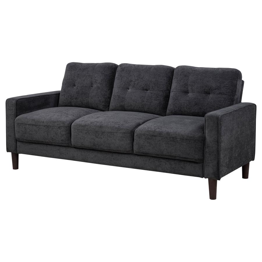 Bowen II Fabric Upholstered Track Arm Sofa Steel Grey view 4