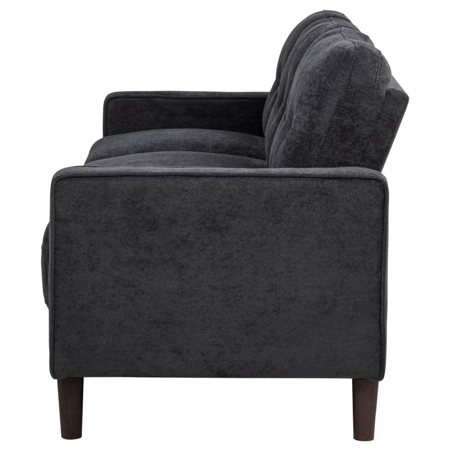 Bowen II Fabric Upholstered Track Arm Sofa Steel Grey view 5