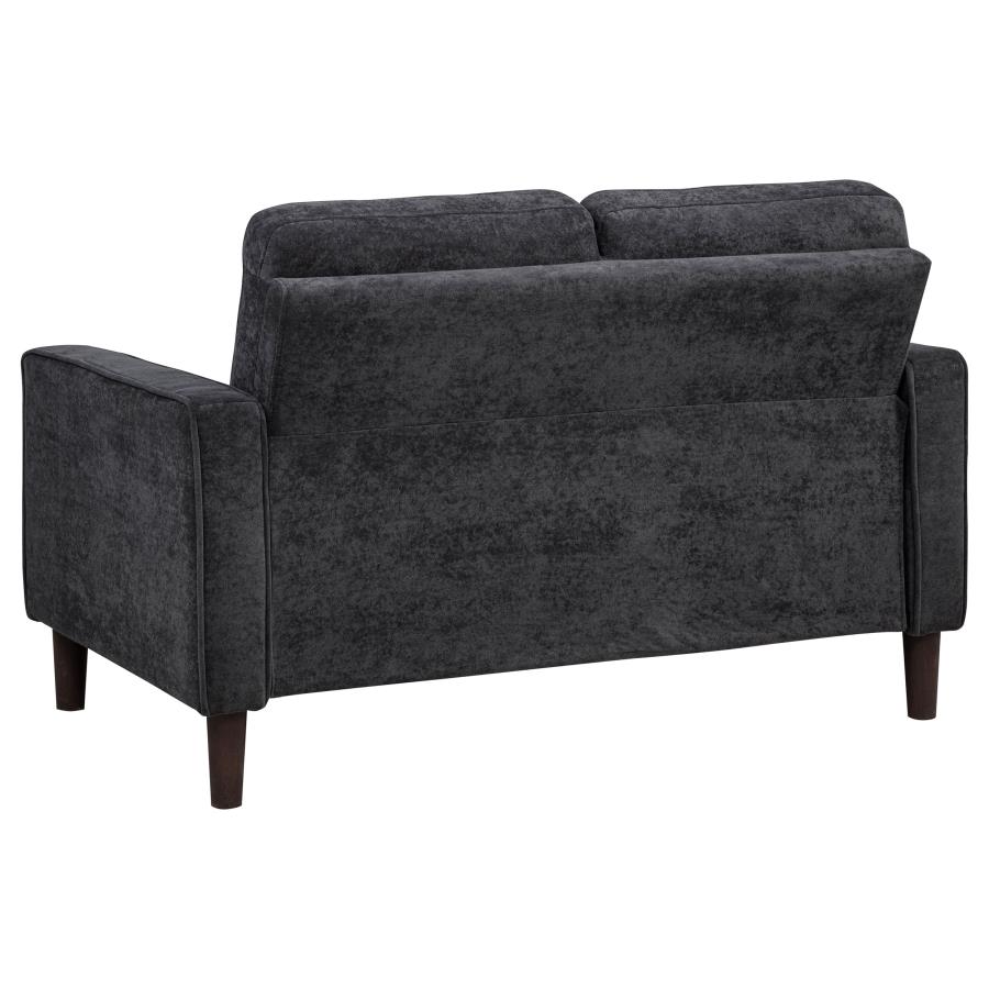 Bowen II Fabric Upholstered Track Arm Loveseat Steel Grey view 6