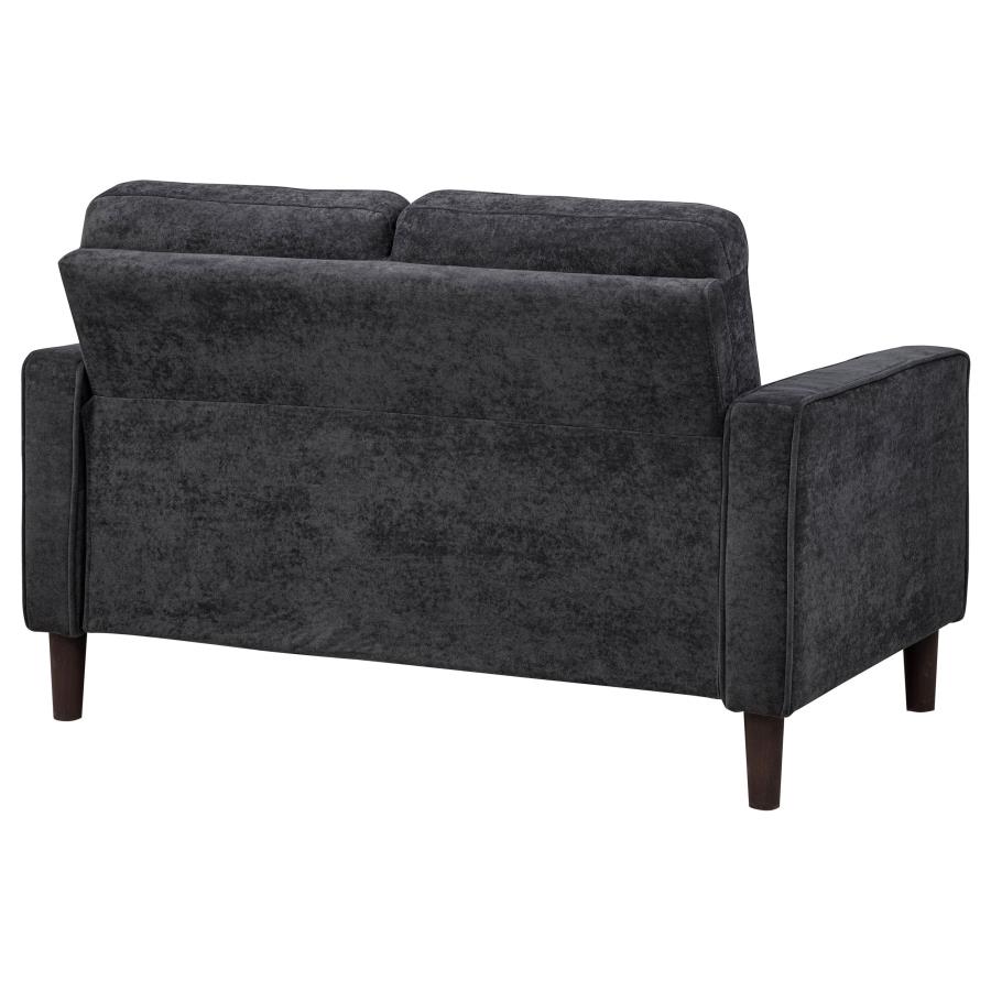 Bowen II Fabric Upholstered Track Arm Loveseat Steel Grey view 7