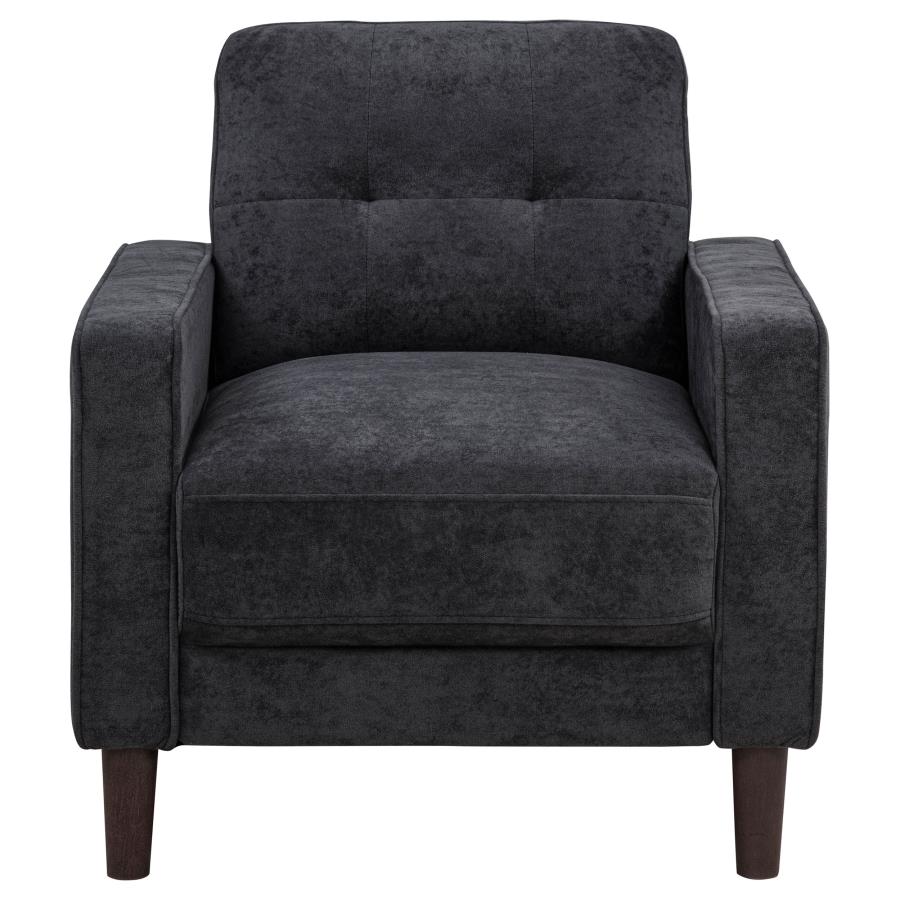 Bowen II Fabric Upholstered Track Arm Chair Steel Grey view 3