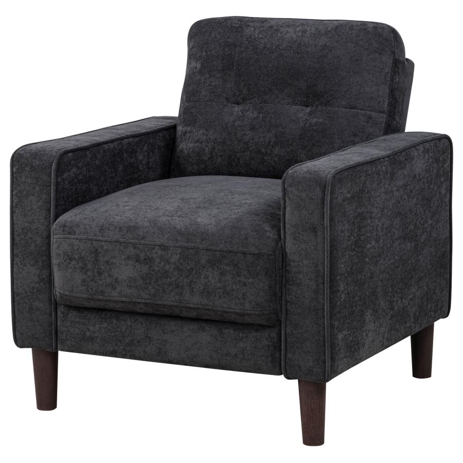 Bowen II Fabric Upholstered Track Arm Chair Steel Grey view 4
