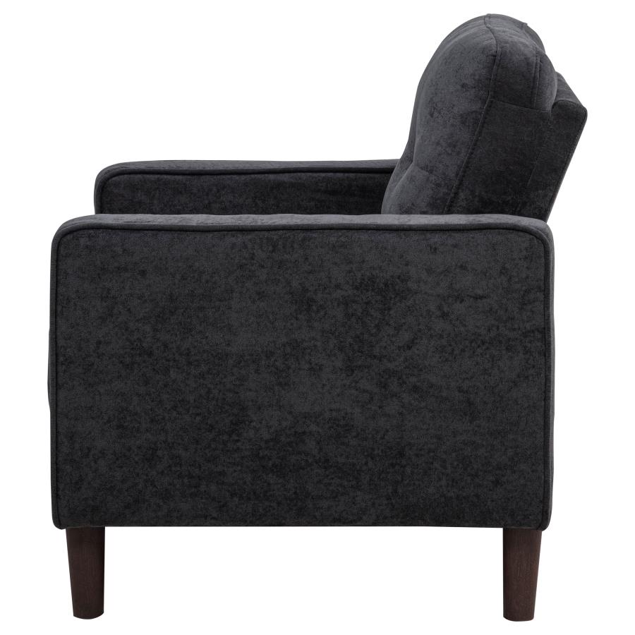 Bowen II Fabric Upholstered Track Arm Chair Steel Grey view 5