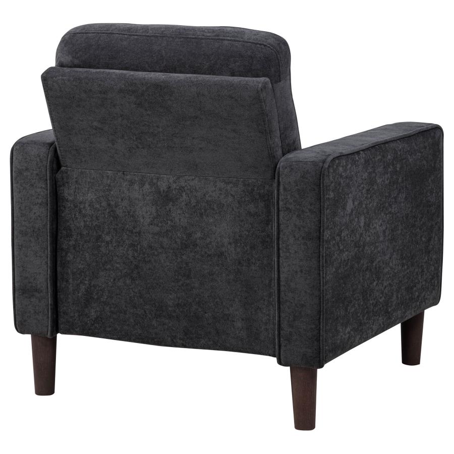 Bowen II Fabric Upholstered Track Arm Chair Steel Grey view 7