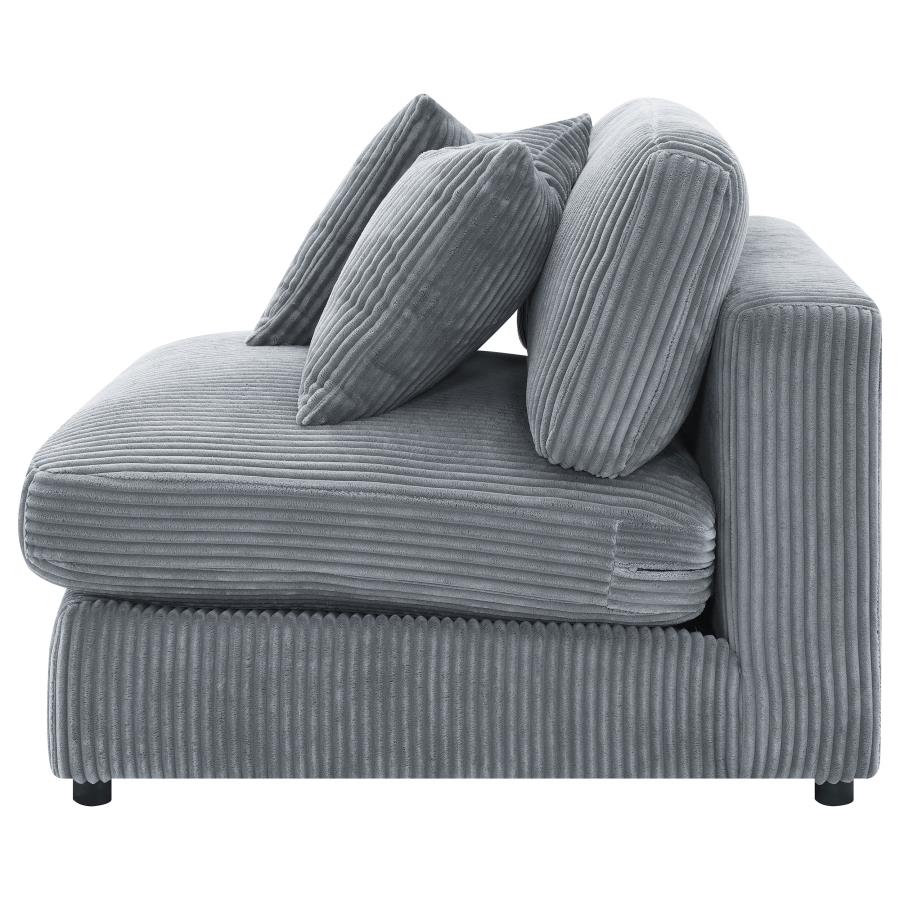 Blaine Upholstered Armless Chair Fog view 5