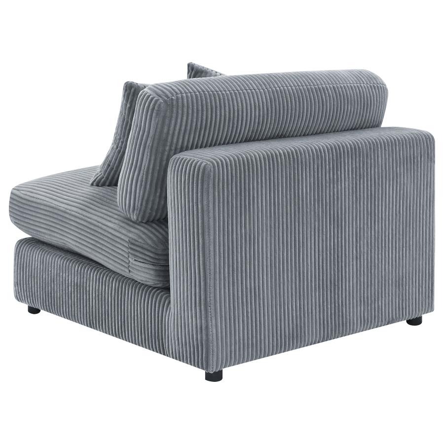 Blaine Upholstered Armless Chair Fog view 6