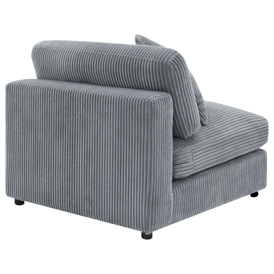 Blaine Upholstered Armless Chair Fog view 7