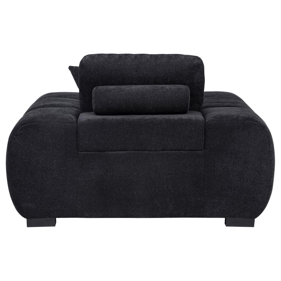 Octavia Upholstered Track Arm Accent Chair Black view 5