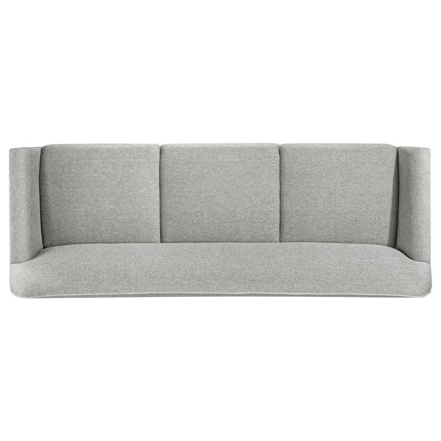 Vaughn 2-piece Fabric Upholstered Flared Arm Sofa Set Grey view 6