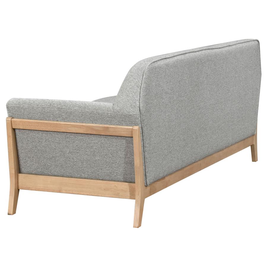 Vaughn 3-piece Fabric Upholstered Flared Arm Sofa Set Grey view 5