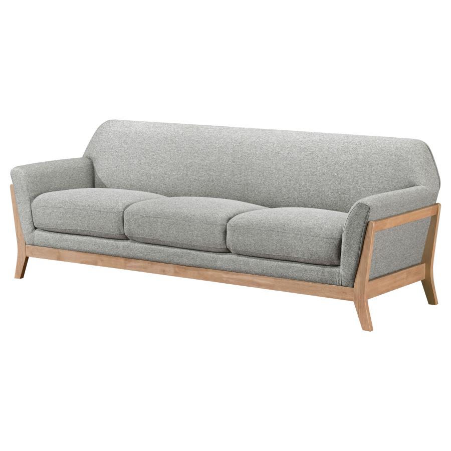 Vaughn Fabric Upholstered Flared Arm Sofa Grey view 4