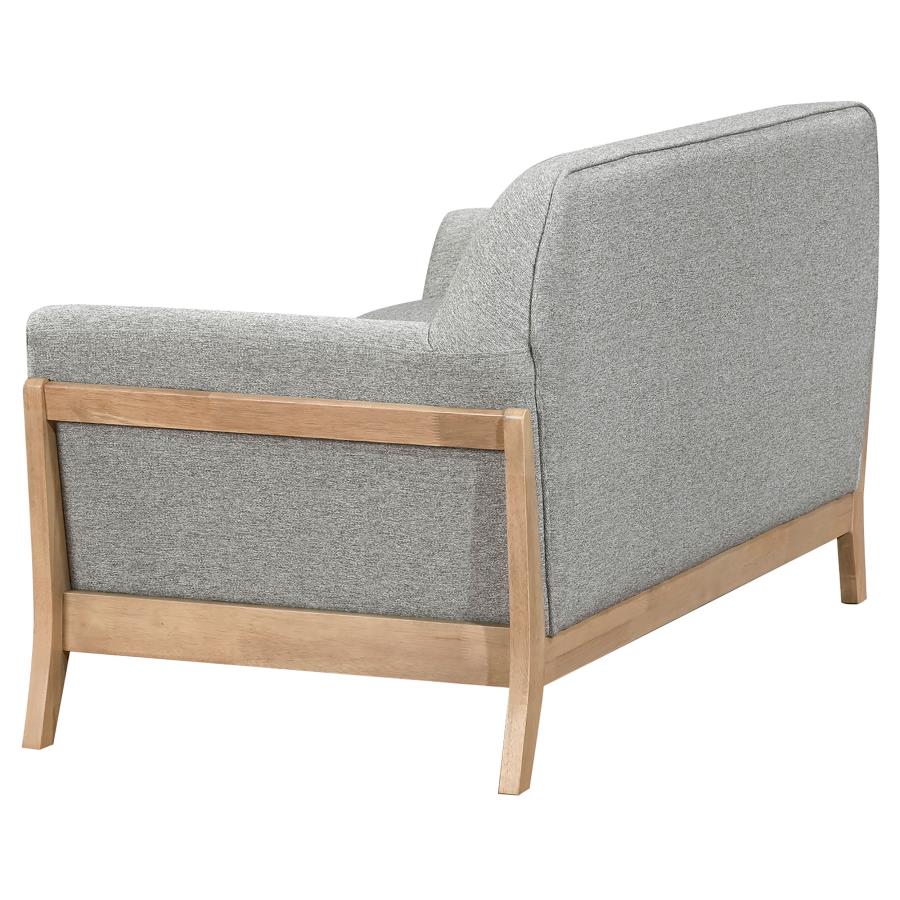Vaughn Fabric Upholstered Flared Arm Loveseat Grey view 5
