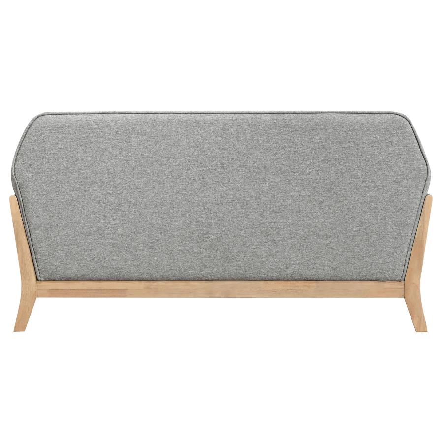 Vaughn Fabric Upholstered Flared Arm Loveseat Grey view 6