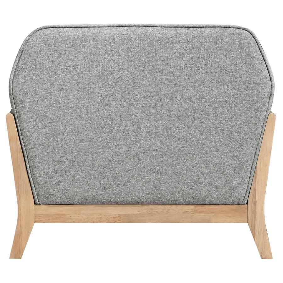 Vaughn Fabric Upholstered Flared Arm Accent Chair Grey view 6