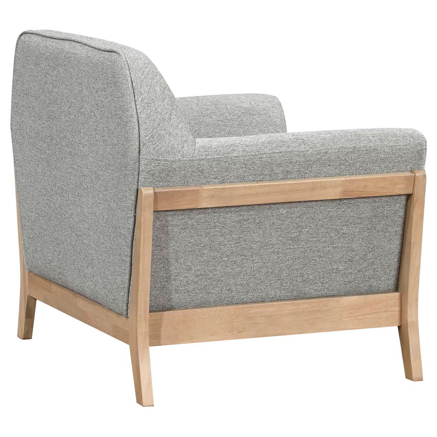 Vaughn Fabric Upholstered Flared Arm Accent Chair Grey view 7
