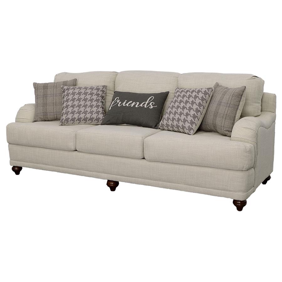 Glenn Upholstered English Arm Sofa Light Grey and Grey view 4