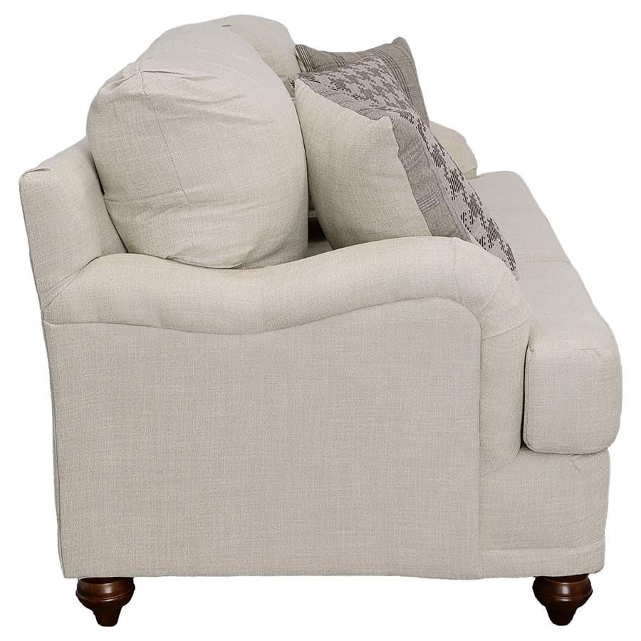 Glenn Upholstered English Arm Sofa Light Grey and Grey view 5