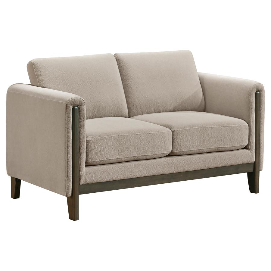 Islington 3-piece Upholstered Panel Arm Sofa Set Taupe view 7